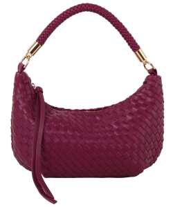 Fashion Woven Shoulder Bag Hobo DE-0759 PLUM